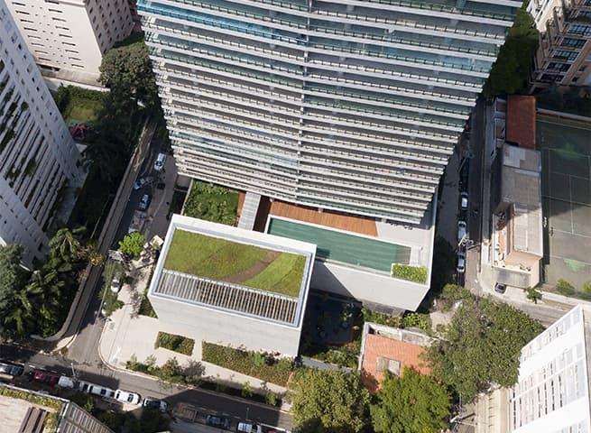 Vista aérea fachada